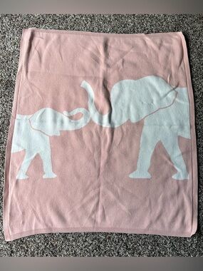 Lucky Jade cashmere blend elephant baby blanket